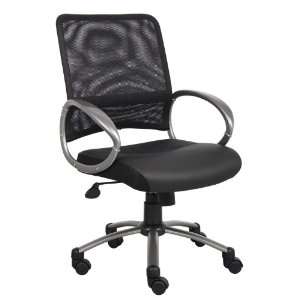  Boss Mesh Back W/ Pewter Finish Task Chair: Furniture 