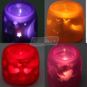 New LED electronic flameless light projection candle  