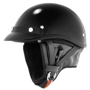 Skid Lid Classic Touring Solid Low Profile Motorcycle Half Helmet with 