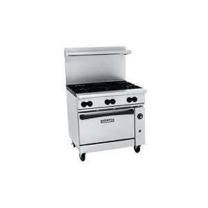   Open Burner Gas Restaurant Range With One Large Convection Oven