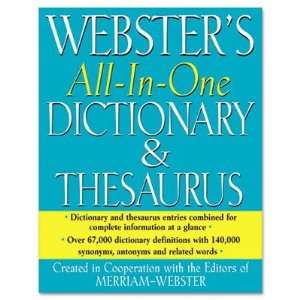   All In One Dictionary/Thesaurus, Hardcover, 768 Pages