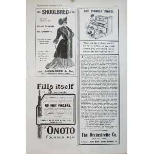  1905 Shoolbred Lady Fur Fashion Onoto Pen Orchestrelle 