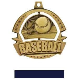  Hasty Awards Spinner Custom Baseball Medals GOLD MEDAL / NAVY 
