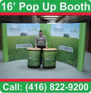 16 POP UP Wall Trade Show Stand Display Portable Backdrop Booth 