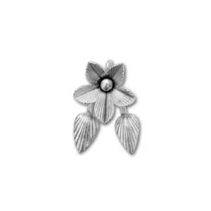  Hill Tribe Silver Star Flower 3 Hole Link Arts, Crafts 