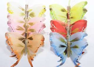 Artificial Feather Butterflies 3(12 Pieces)  