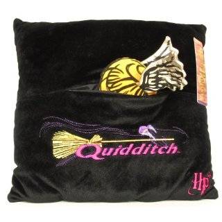 Harry Potter Decorative Pillow   Black with Quidditch Embroidery and 
