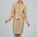 Larry Levine Womens Silk blend Skirt Suit  