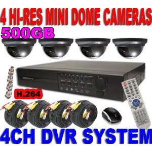  4 Channel H.264 120 FPS Mini Standalone CCTV DVR System 