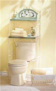 NEW White Wall Over The Toilet Cabinet Shelves Space Savor Bathroom 