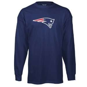   England Patriots Youth Navy Logo Premier Long Sleeve T Shirt: Sports