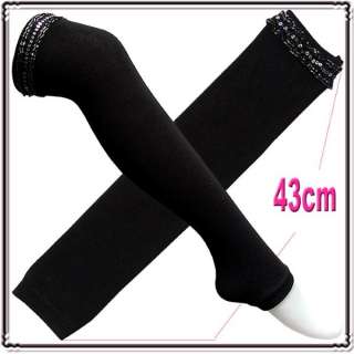 design black knee high leg warmers/footless/leggings  