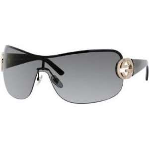  Gucci 2890 Black Shiny Gray Lens Sunglasses Everything 