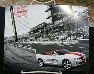 2011 Indy 500 Camaro Convertible Pace Car Ad Slick  