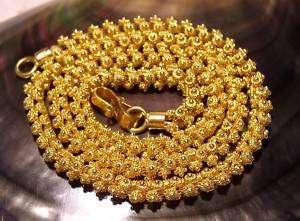 EXQUISITE SOLID 20K GOLD INTRICATE 4.5mm CHAIN NECKLACE 31.28 grams 