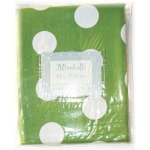 Mirabella Green White Polka Dot Fabric Shower Curtain:  