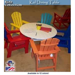  Kids 40 Inch Round Weather Resistant Dining Table Patio 