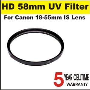  High Definition 58mm UV Filter for Canon 18 55mm IS Lens 