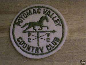 POTOMAC VALLEY COUNTRY CLUB GOLFING GOLF COURSE PATCH  