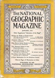 National Geographic Magazine January 1952  