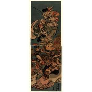  Japanese Print Shichifukujin. TITLE TRANSLATION The seven gods 