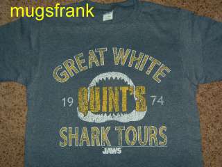 New Jaws Movie Quints Great White Shark Tours T Shirt  