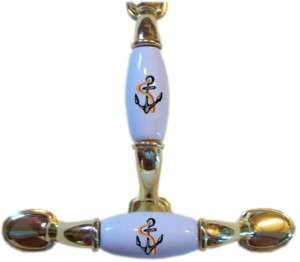 ANCHOR Nautical Cabinet Drawer PULL Handle Brass Chrome  