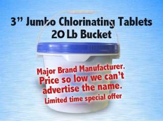 20 LB CHLORINE POOL TABLETS 3 STRONGEST TABS SPECIAL !  