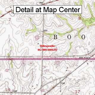  USGS Topographic Quadrangle Map   Billingsville, Missouri 