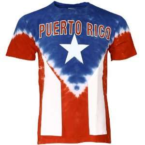  Puerto Rico International Flag Tie Dye T shirt Sports 