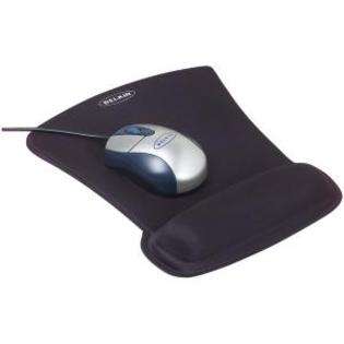 Mouse Pad with Gel Wrist Pad, Nonskid Base, Black  Innovera Computers 