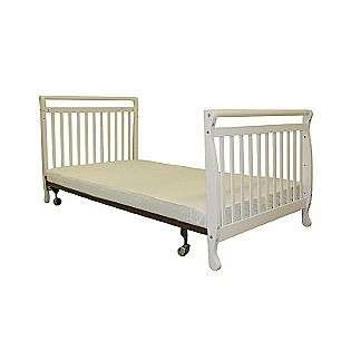 in 1 Portable, Convertible Crib, Day Bed, Twin Bed, White  Dream on 