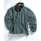 Tri Mountain Mens Big Micro Fleece 1/4 Zip Pullover, SAGE / BLACK 