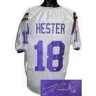 ASC Jacob Hester signed LSU Tigers White Custom Jersey