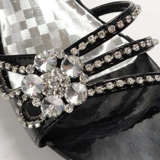   Heel Rhinestone Party Sandals Black  Delicacy Shoes Womens View All