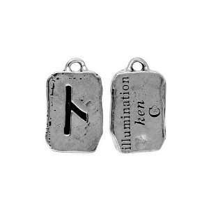 ken   Illumination, Ancient Runes of Prophecy Pewter Pendant on Cord 