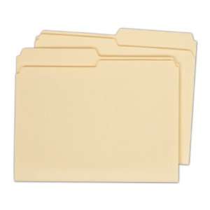 Globe Weis File Folders, 1/2 cut, Single Ply Tab, Letter Size, Manila 