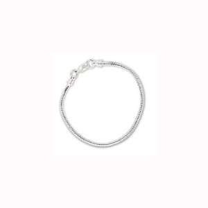 Charm Factory Silver Tone Bracelet with Heart Toggle, 9 Inch