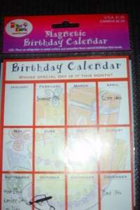 Magnetic Birthday Calendar   NEW   4.5 x 6  