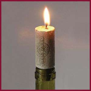 Vintage Wine Cork Candles   Great Romantic Light  