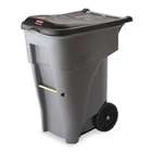 JanSan Brute Rollout H Duty Waste Container, Square, Polyethylene 