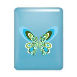  iPad Case Light Blue Retro Blue Butterfly 