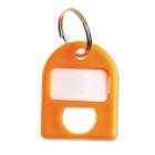 CARL Orange Replacement Security Cabinet Key Tags, 8/PK