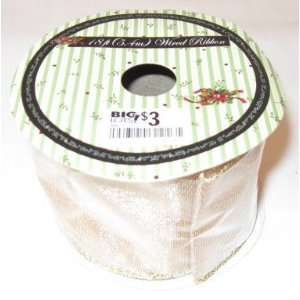  18 Ft Gold Ribbon Wire Edged Spool 