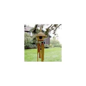  Thatched Roof Birdhouse Chime Patio, Lawn & Garden