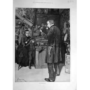   1891 Anxious Moment Forestier Violin Music Shop Print