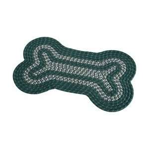 Bone Shaped Knit Rug/Placemat Green 