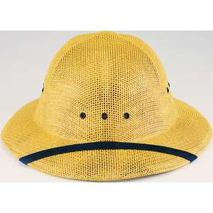 KHAKI Adjustable STRAW Sun Hat Pith HELMET USA Made  