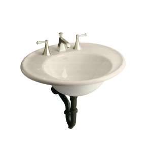 Kohler K 2822 1B FD Iron Works Lavatory with Biscuit Exterior and 