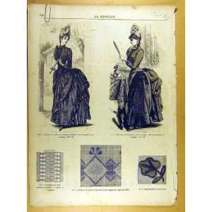 Ladies Fashion French Print Toilette Fabric Dress Hat  